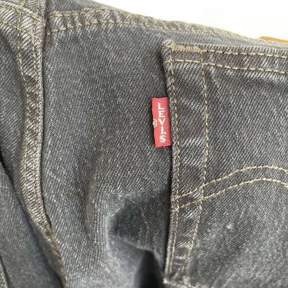 Levi's Jeans 501 Black Distressed Denim High Rise - Picture 5 of 12
